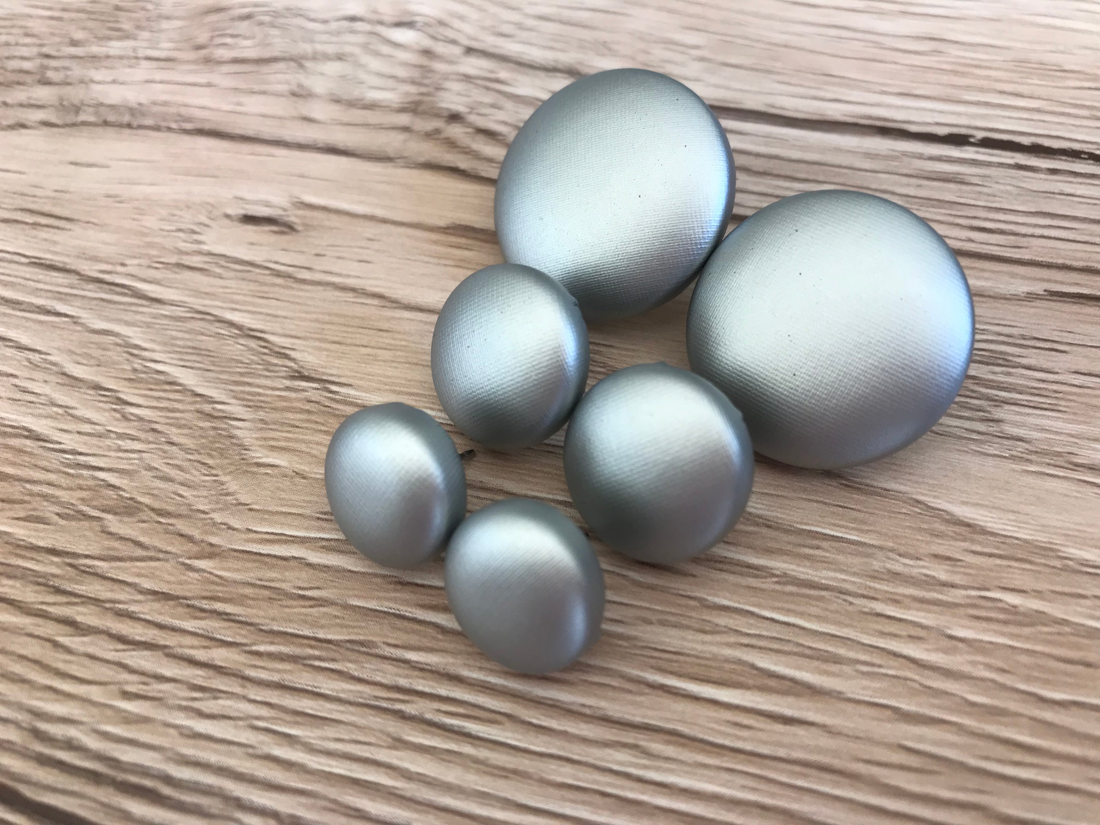 Matte Silver Fabric Studs