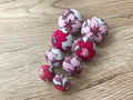 LAST PAIR! Pink Lily Fabric Studs