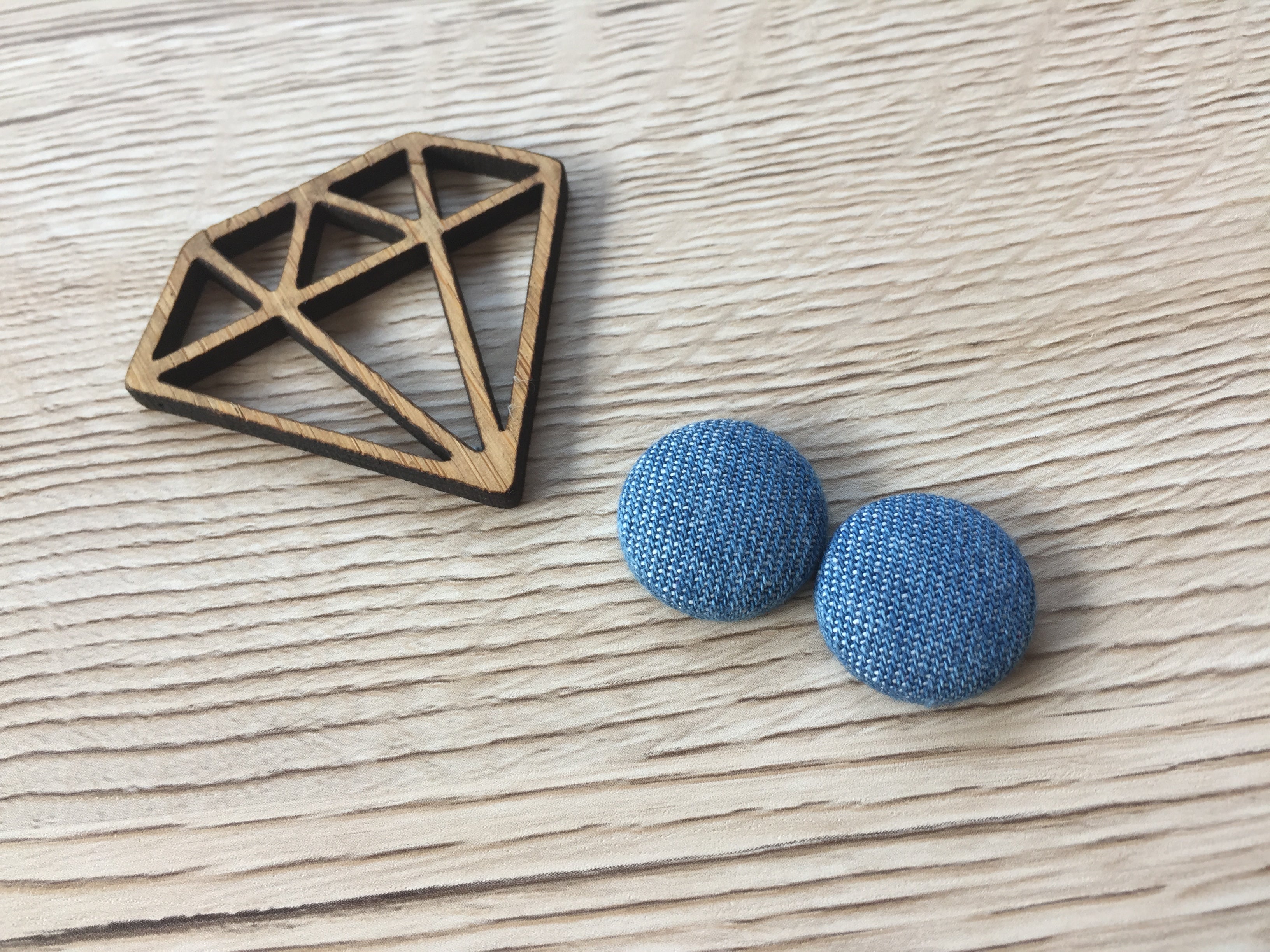 Chambray Fabric Studs