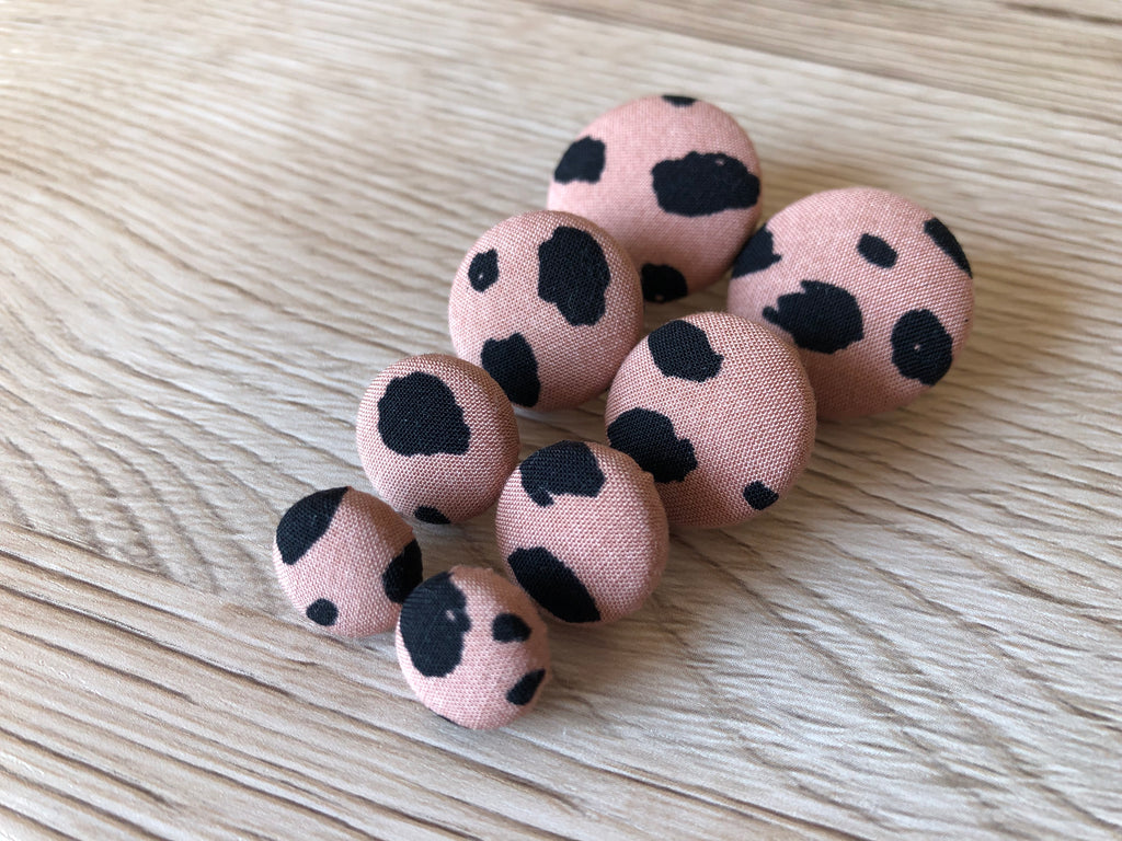 Blush Animal Fabric Studs
