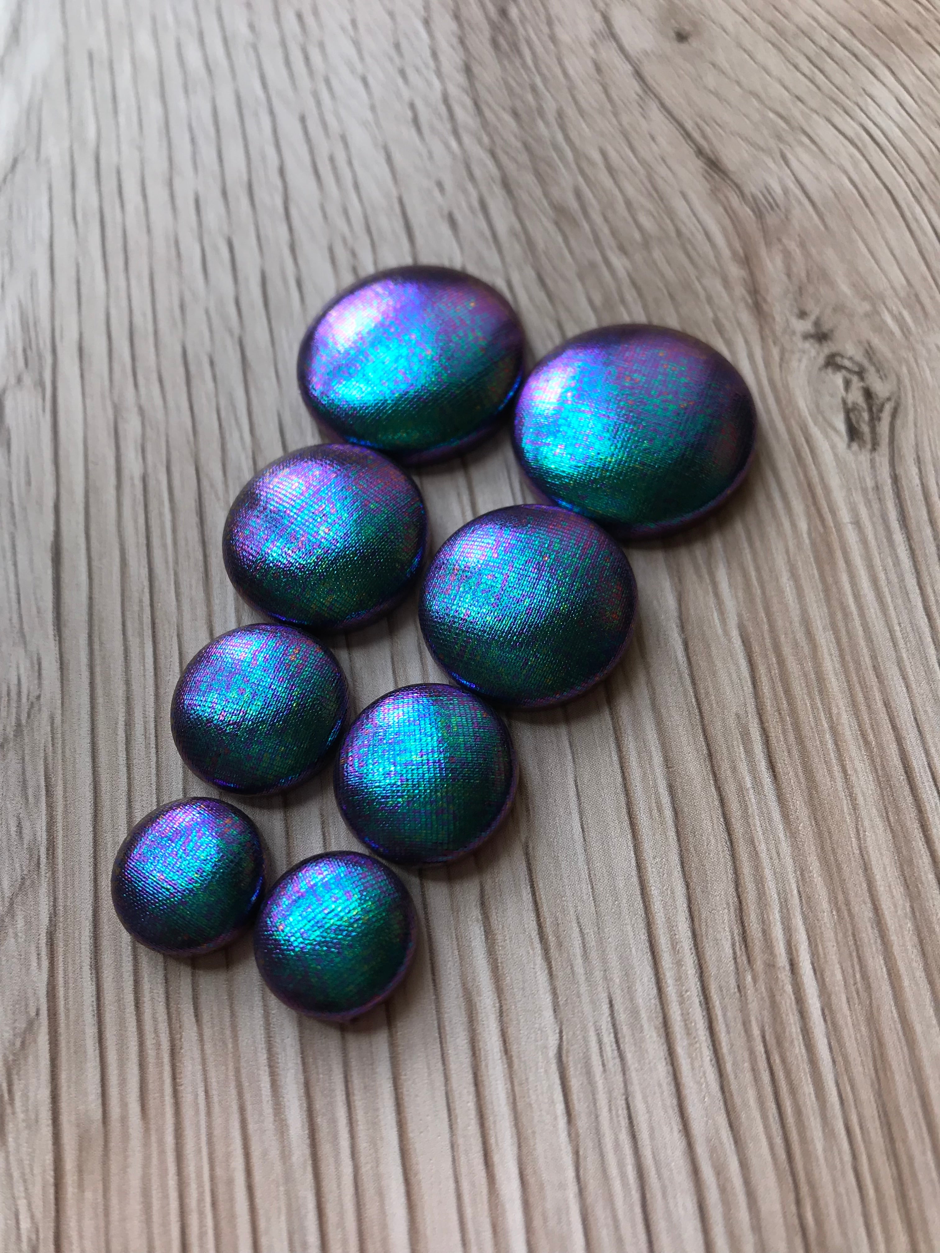 Petrol Slick Fabric Studs