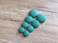 Seafoam Fabric Studs