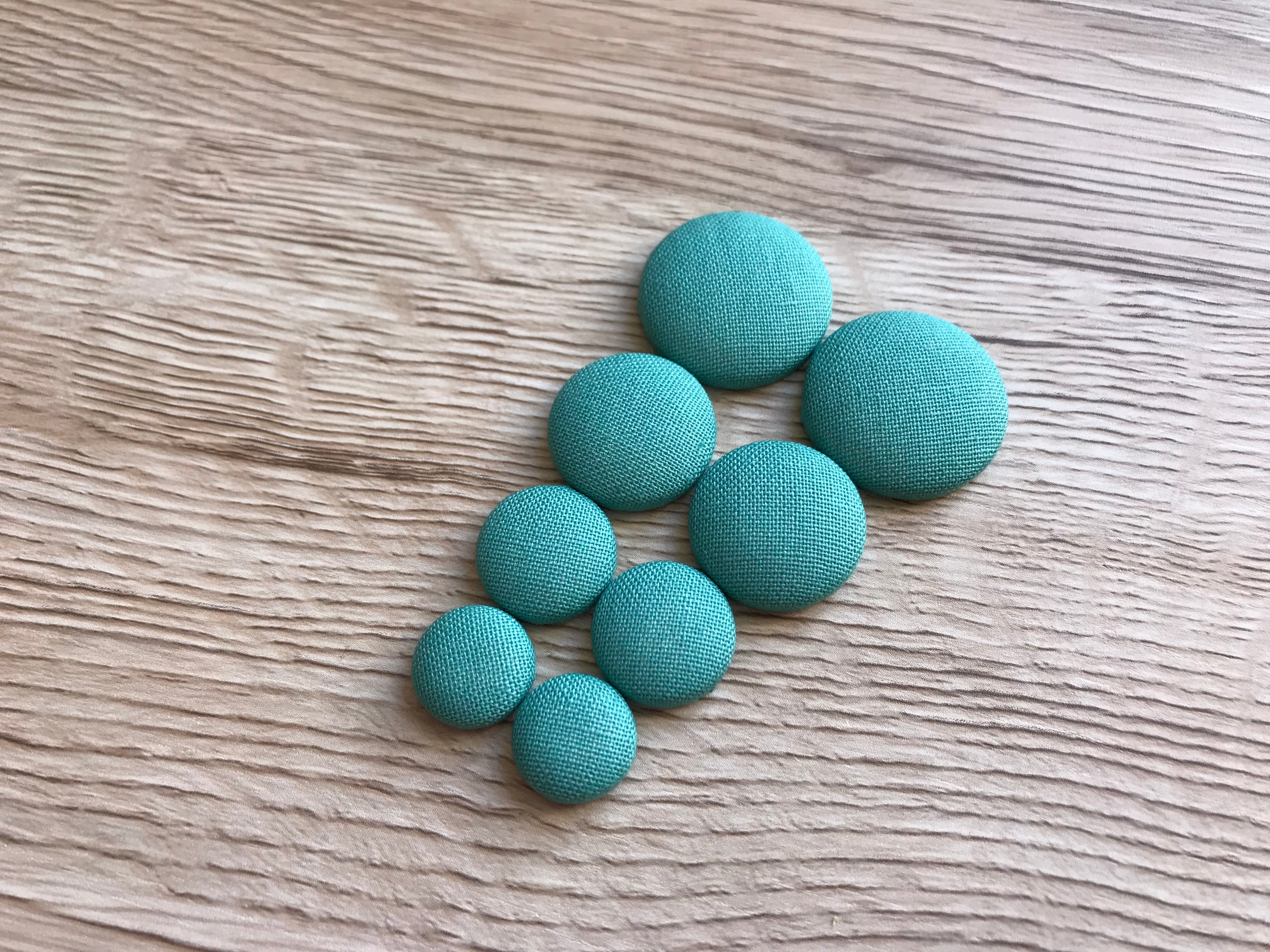 Seafoam Fabric Studs