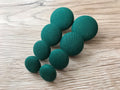 Emerald Fabric Studs