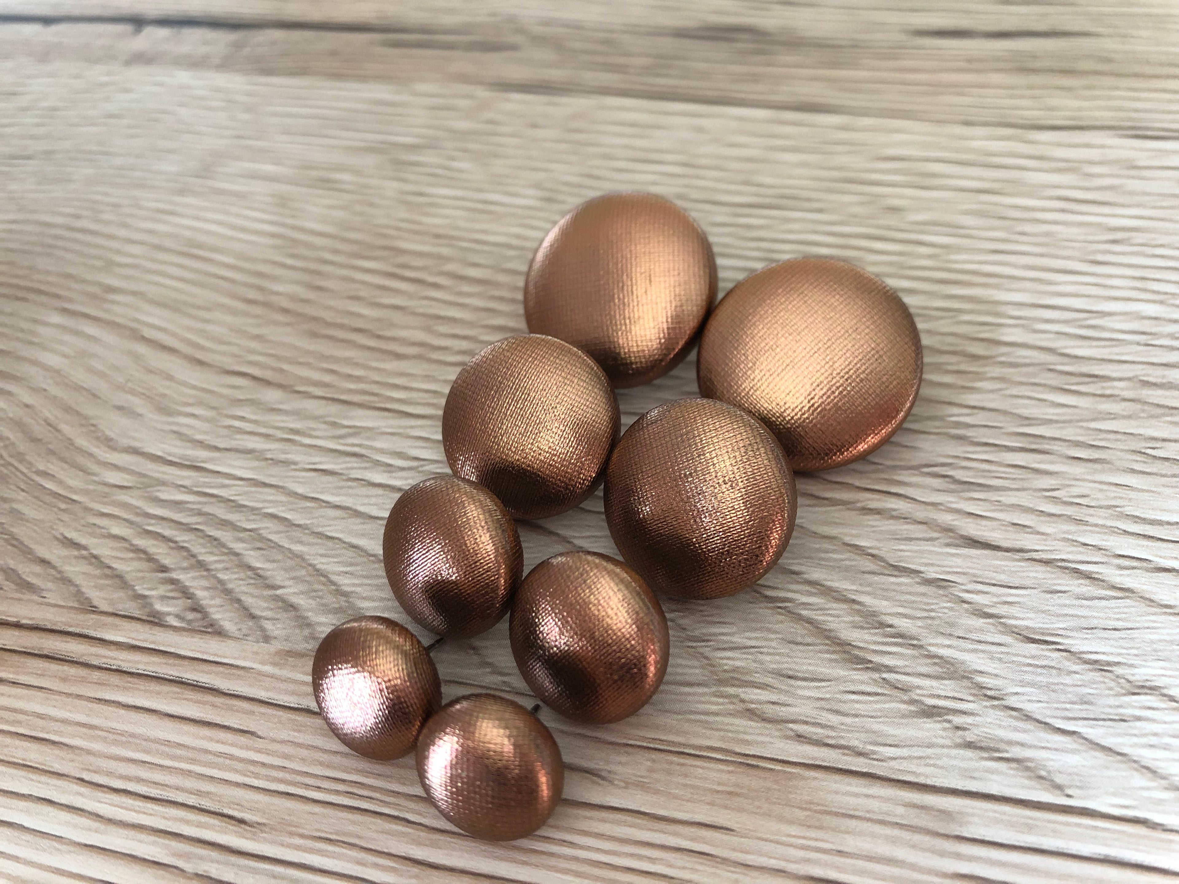 Copper Metallic Fabric Studs