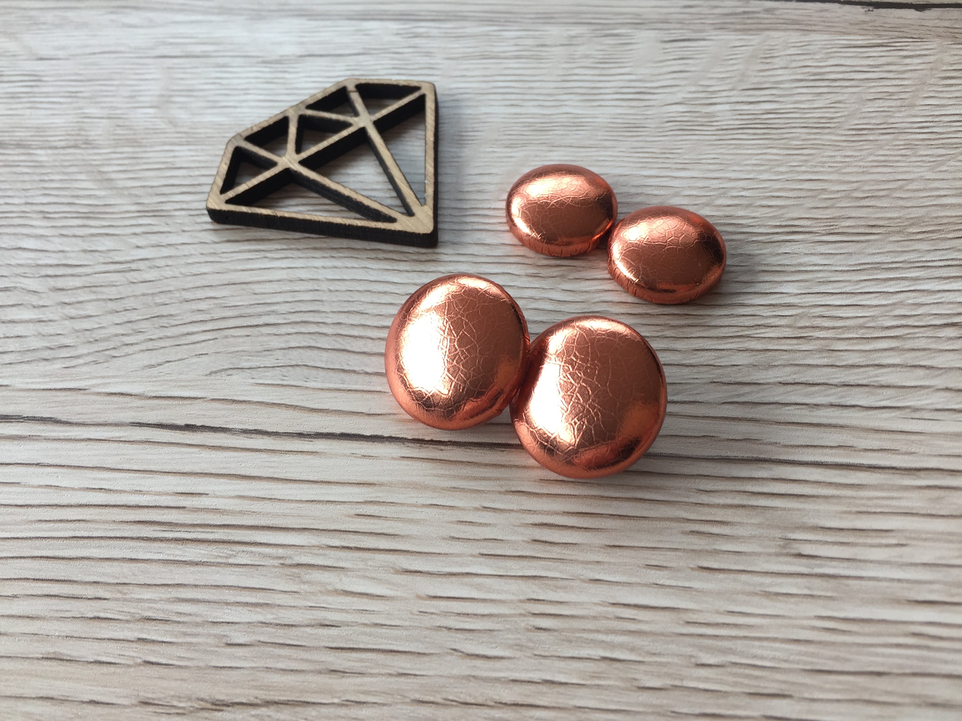 Copper Leatherette Fabric Studs