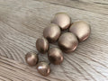 Rose Gold Metallic Fabric Studs