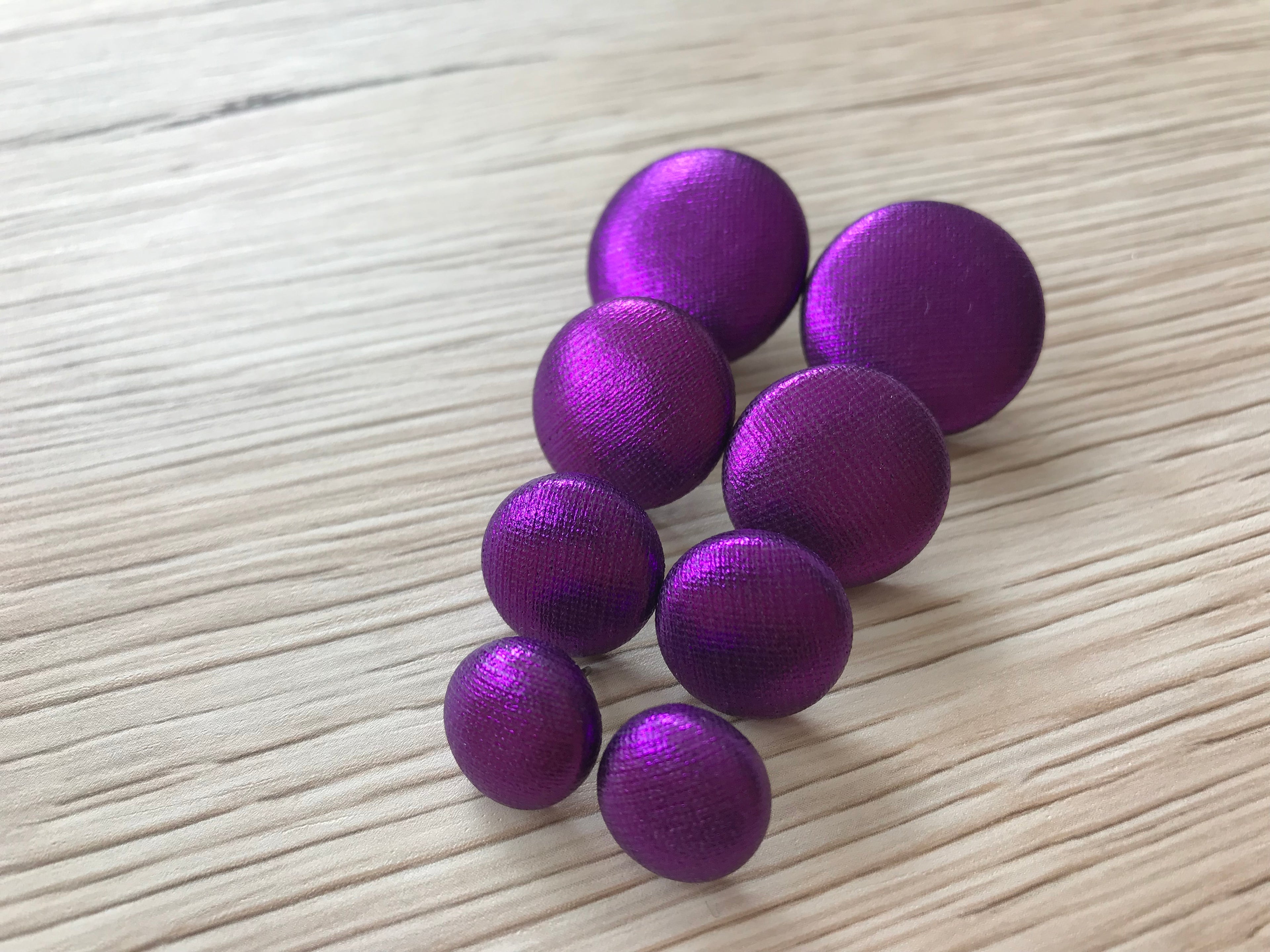 Metallic Purple Fabric Studs