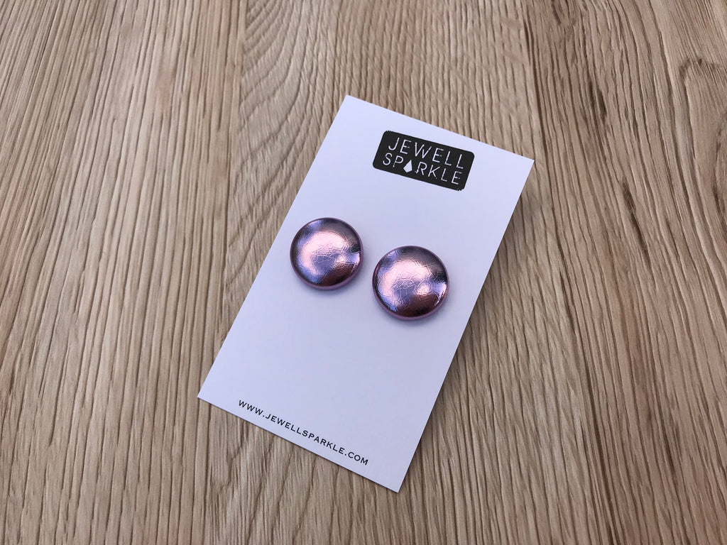 Lavender Leatherette Fabric Studs