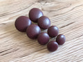 Mahogany Leatherette Fabric Studs