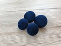 Navy Velvet Fabric Studs