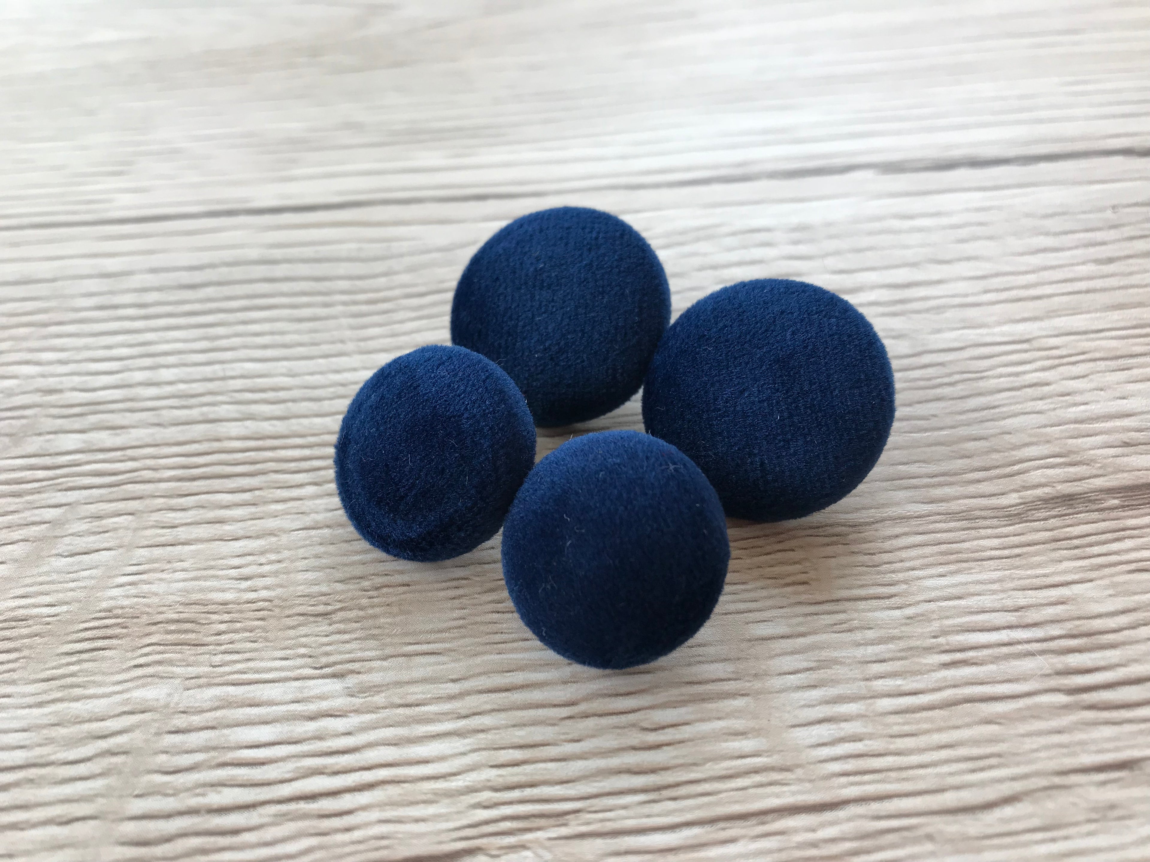 Navy Velvet Fabric Studs