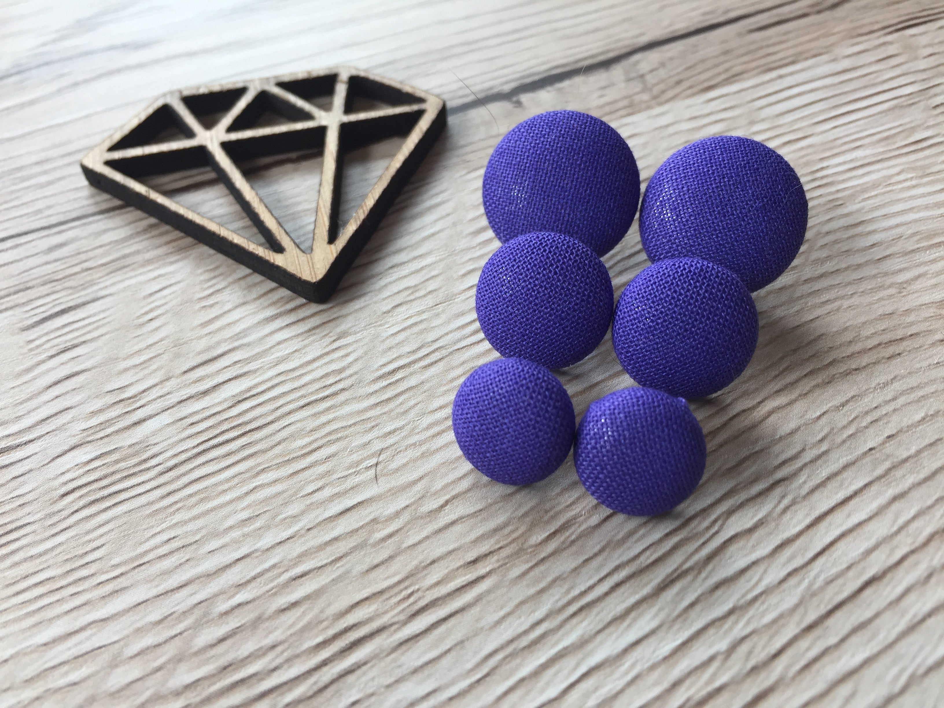 Purple Fabric Studs