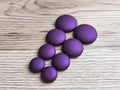 Matte Purple Fabric Studs