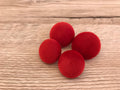 Red Velvet Fabric Studs