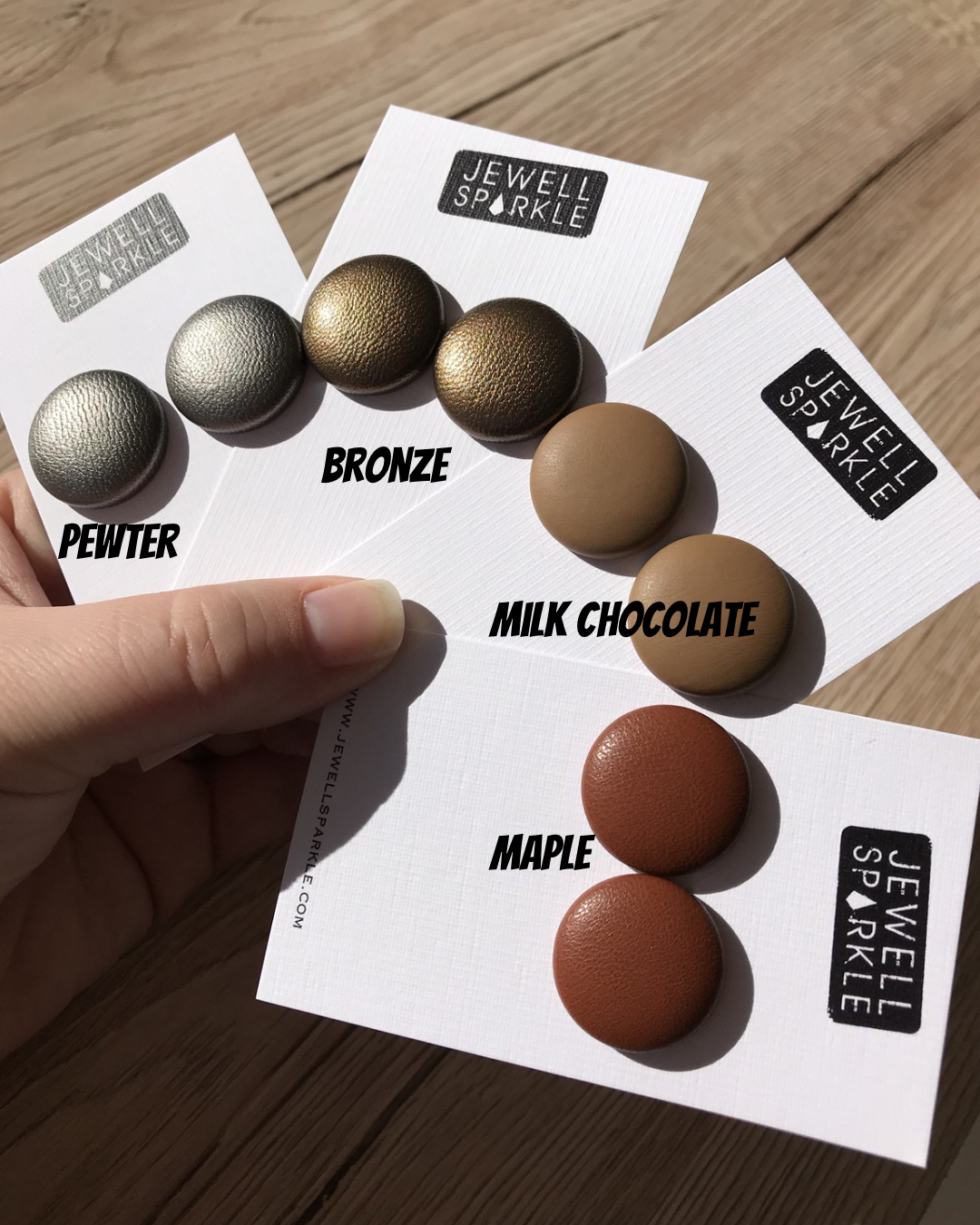 Bronze Leatherette Fabric Studs