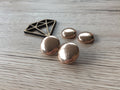 Rose Gold Leatherette Fabric Studs