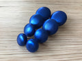 Metallic Blue Fabric Studs